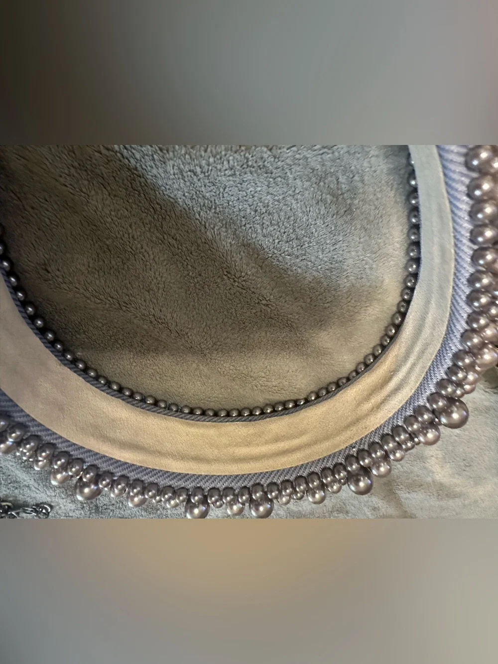 Statement Headband Bundle Grey Pearl Cluster + Gold Embroidered AB Boho Set Of 2